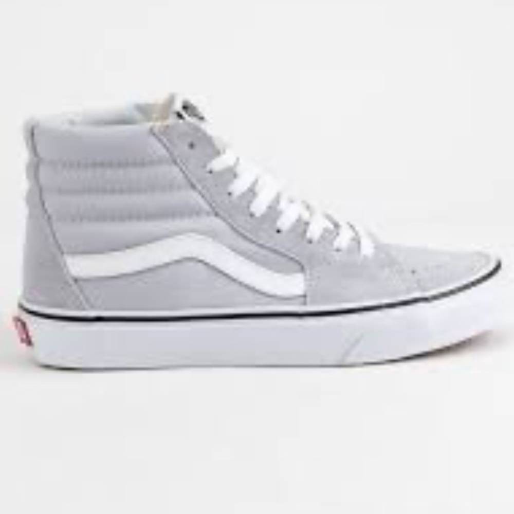 light gray high top vans